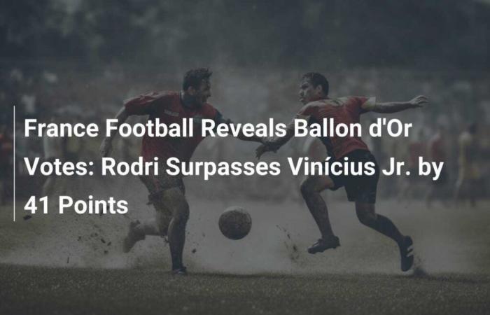 France Football rivela i voti del Pallone d’Oro: Rodri precede Vinícius Jr. di 41 punti