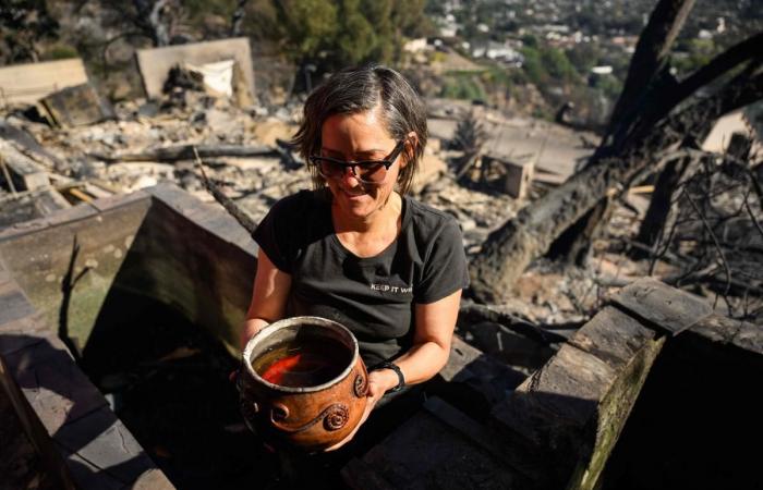 Nelle immagini. I vigili del fuoco guadagnano terreno in un incendio distruttivo vicino a Los Angeles