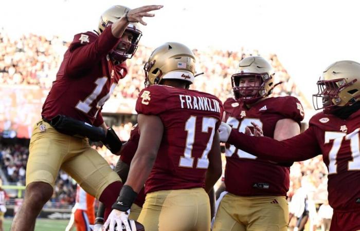 Lo stadio degli Alumni è tutto esaurito per la partita del Boston College contro il Syracuse