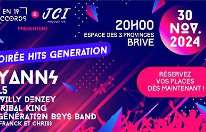 Vinci i tuoi biglietti per la serata Hits Génération a Brive