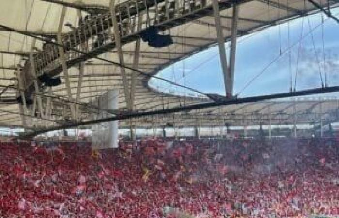 I tifosi dell'Atlético compongono un mosaico nella finale di Copa do Brasil; vedi foto