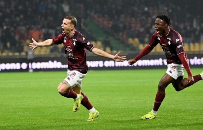 Il Metz vince contro il Caen e si riporta a un punto dal podio