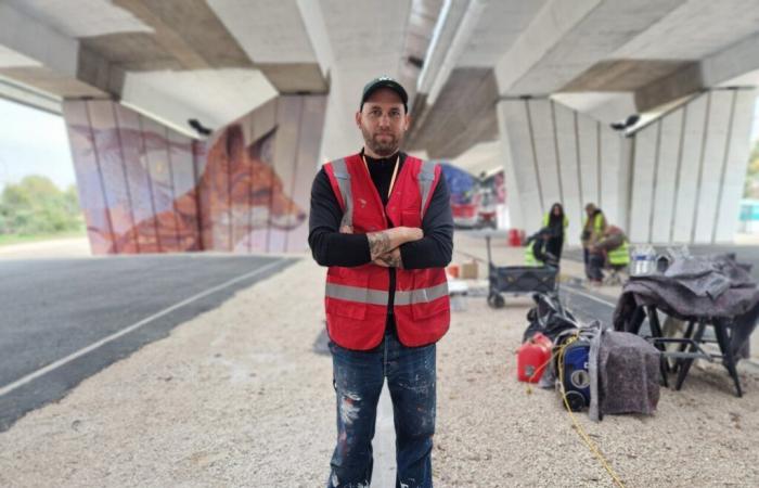 una cattedrale di cemento trasformata in una galleria d’arte di strada sotto l’autostrada A4