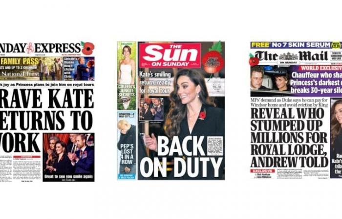 la stampa britannica accoglie con favore il ritorno di Kate Middleton