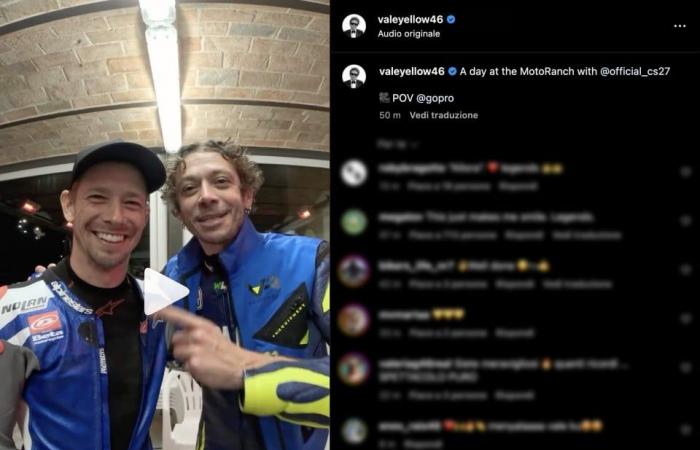 MotoGP, VIDEO, Valentino Rossi e Casey Stoner: da rivali ad amici sulla pista di Tavullia