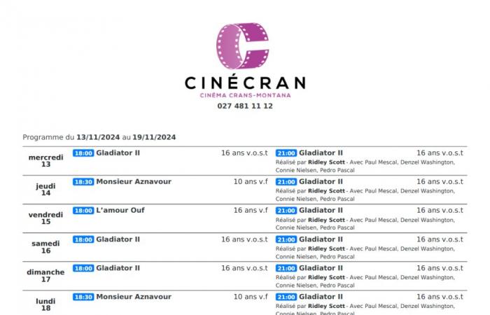 Il programma della settimana n°47