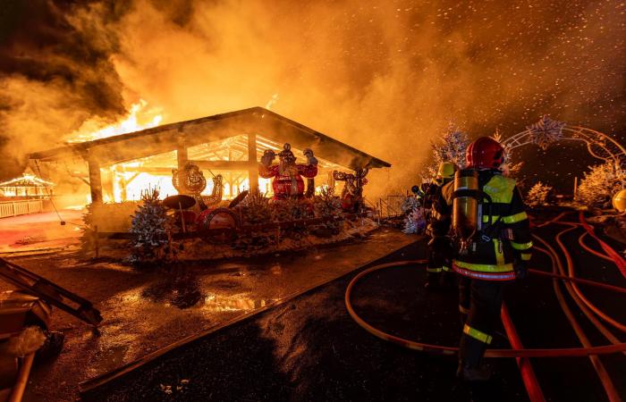 Devastante incendio al villaggio di Natale Barcarès: il mercatino di Natale parzialmente distrutto prima della sua apertura