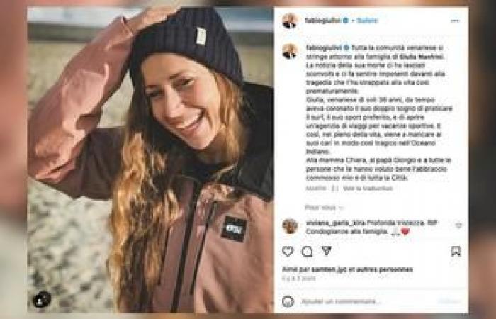 La surfista e cantante Justine Mauvin tra la vita e la morte dopo un incidente stradale