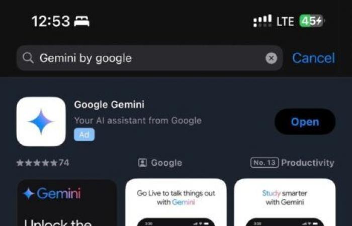 App Google Gemini standalone avvistata su IOS