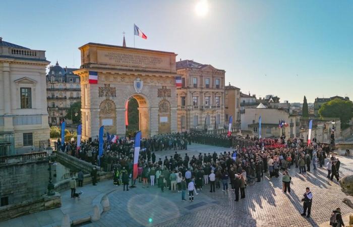 L'11 novembre festeggiato sotto l'Arco di Trionfo