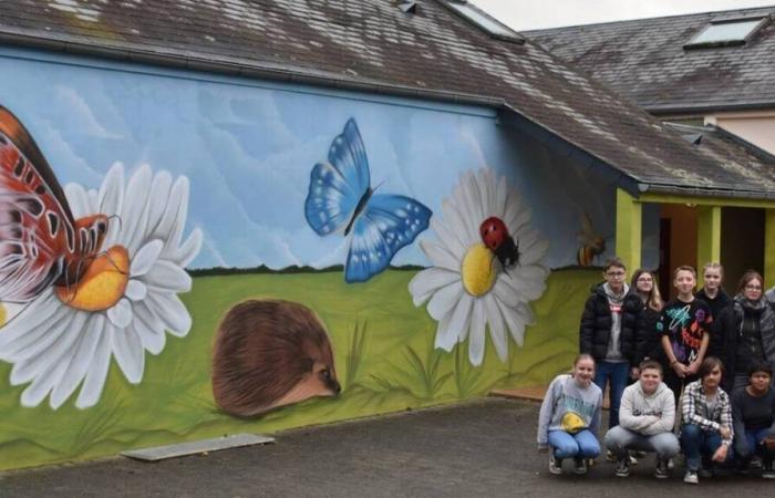 Al college Tessy-Bocage, la street art raggiunge il parco giochi con l'aiuto di Blesea