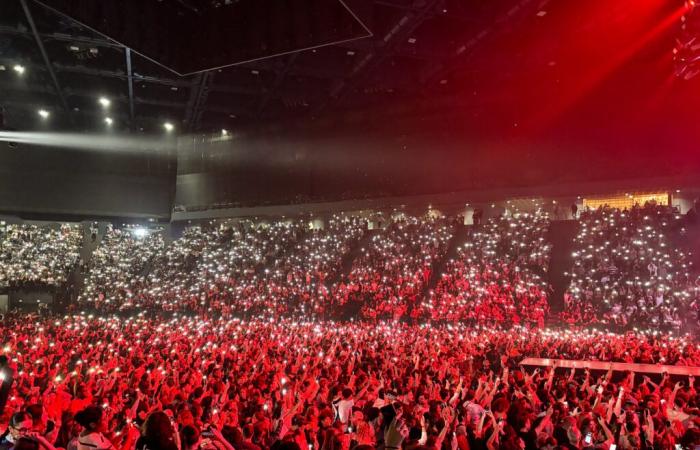 Pitbull in concerto all'Accor Arena di Parigi nel febbraio 2025