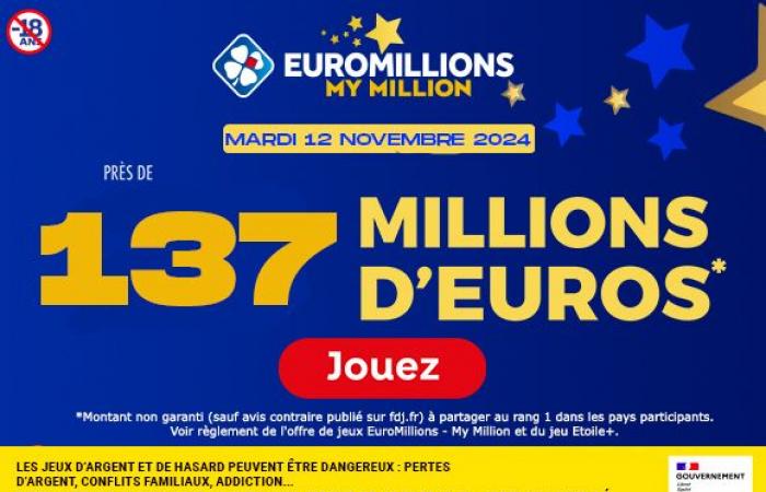 EuroMillions martedì 12 novembre 2024: 137 milioni di euro in palio! -FDJ