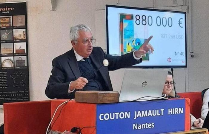 Un dipinto venduto per la cifra record di oltre un milione di euro in una sala d’aste a Nantes