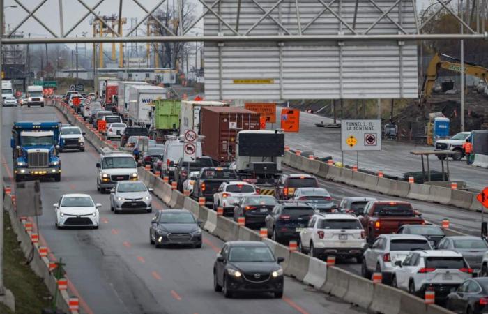 Il tunnel Louis-Hippolyte-La Fontaine è stato chiuso nel fine settimana in direzione Montreal