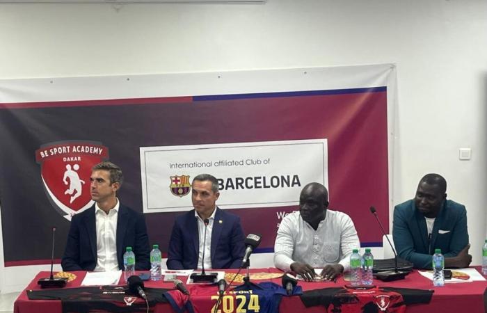 Mouhamed Dabo e El Hadji Malick Cissé, vincitori dell’UFOA/A U17, in allenamento al FC Barcelona