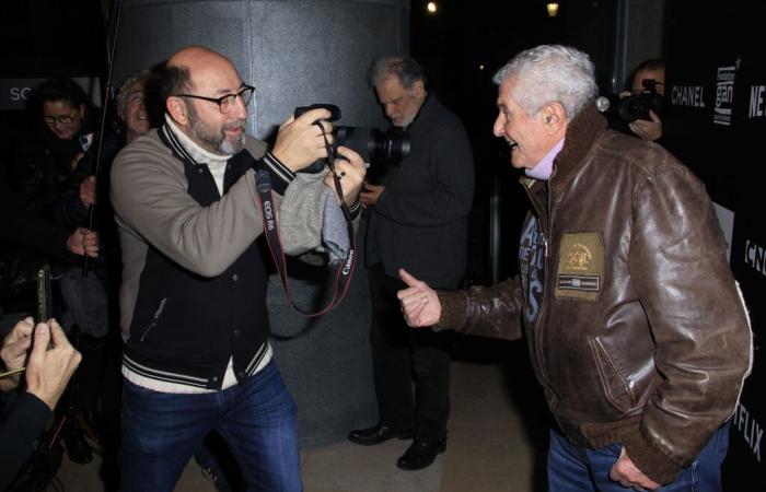 Riunione tra Kad Merad e Claude Lelouch, alla première di “Finalmente”