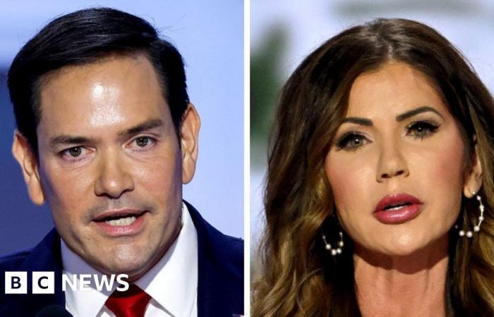 Trump schiera Marco Rubio e Kristi Noem per i posti migliori