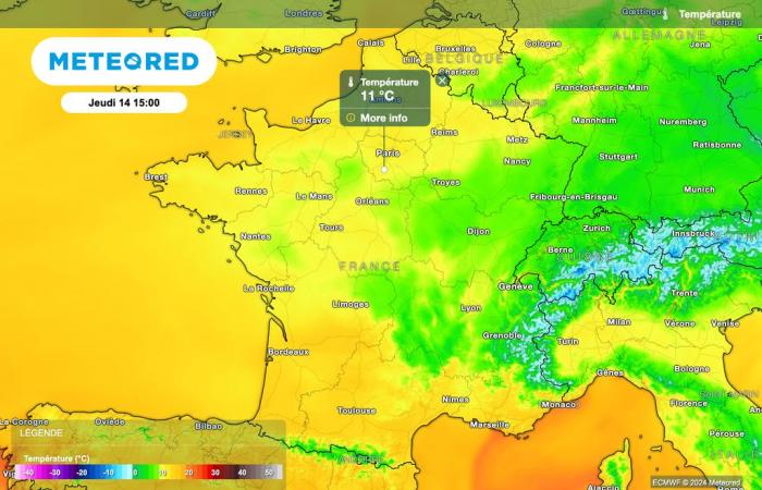 l’abbassamento delle temperature continua questo pomeriggio in Francia! La caduta continuerà?