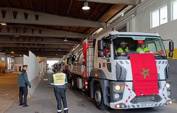 Il Marocco invia aiuti costituiti da 25 camion e 70 lavoratori