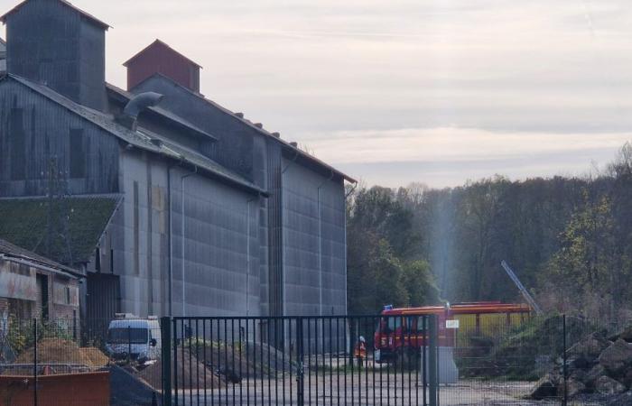 Cires-lès-Mello. I vigili del fuoco utilizzano un importante dispositivo dopo l'incendio di un silo