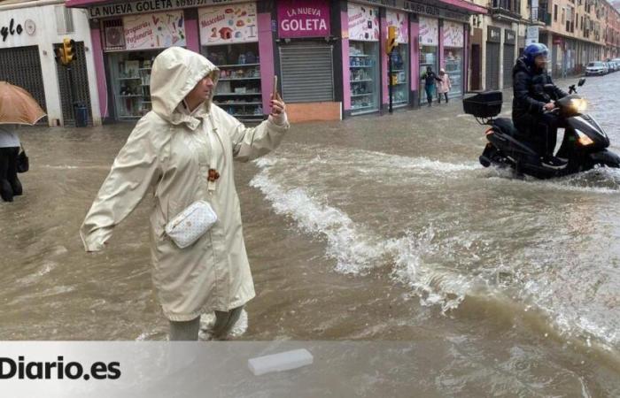 Immagini delle inondazioni a Malaga dal nuovo DANA