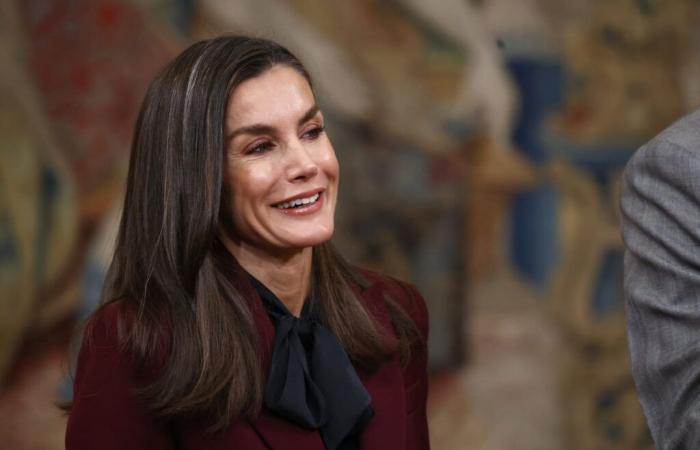 nel comunicato ufficiale, Letizia dalla Spagna indossa un paio di orecchini davvero speciali