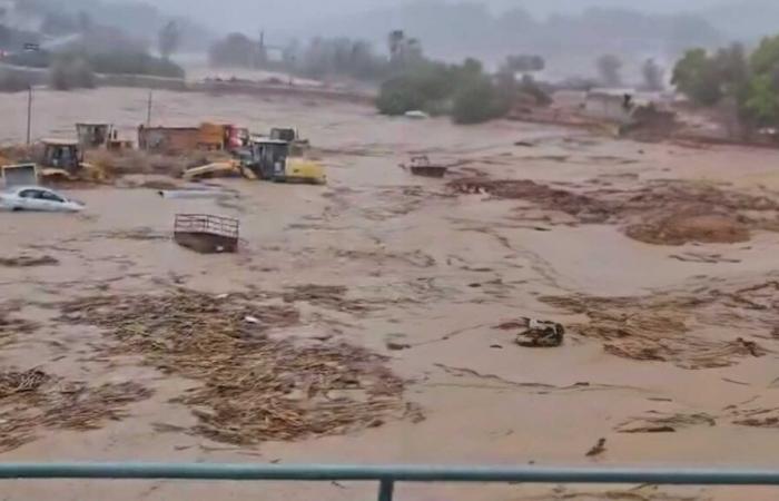 Panico totale a Benamargosa (Málaga) dopo lo straripamento della diga e del fiume: “Non avvicinarti!”