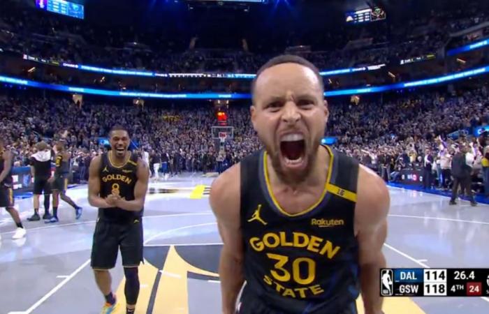 Steph Curry ha avuto una reazione spietata dopo aver effettuato il tiro decisivo contro i Mavs