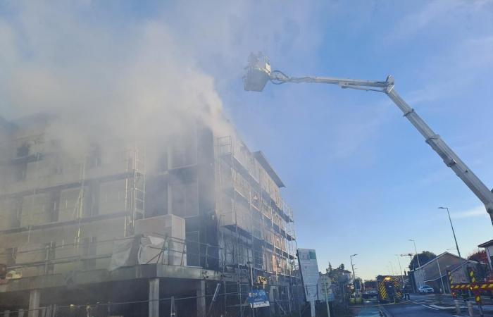 un incendio distrusse il futuro alloggio dei gendarmi a Biganos