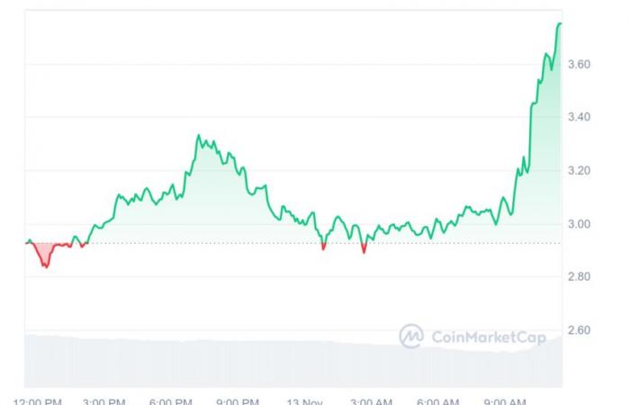 un altcoin guadagna il 270% in un giorno!