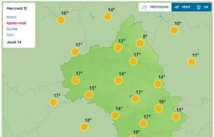 CARTE. Meteo: minime a 1°C questo mercoledì, in quali comuni fa più fresco nell'Aveyron?