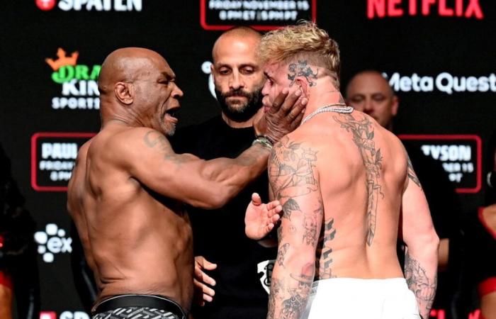 Risultati del peso di Mike Tyson contro Jake Paul: Tyson più pesante schiaffeggia Paul nel selvaggio confronto finale