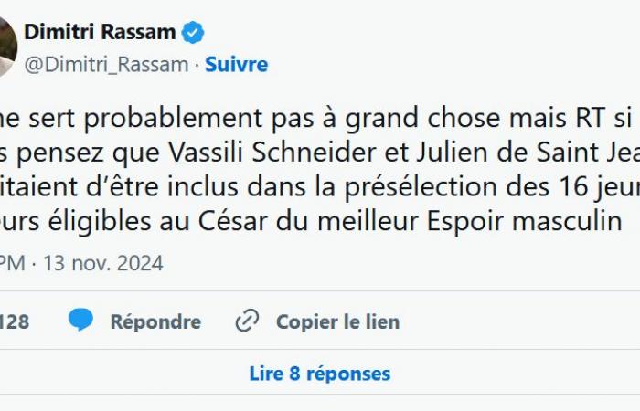 Dimitri Rassam critica l'ultimo annuncio di César: il suo account X scompare misteriosamente