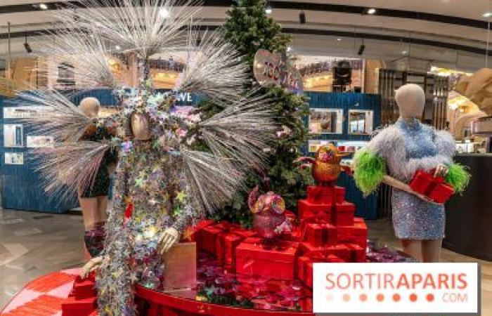 Inaugurazione delle vetrine e dell'albero di Natale delle Galeries Lafayette 2024 con Vianney in vetrina