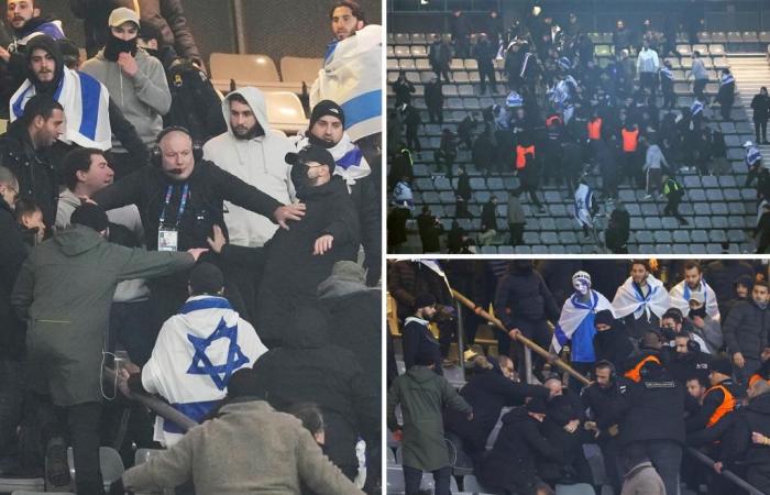 Tifosi di calcio israeliani si scontrano con i tifosi francesi mentre Parigi è in allerta dopo gli attacchi di Amsterdam