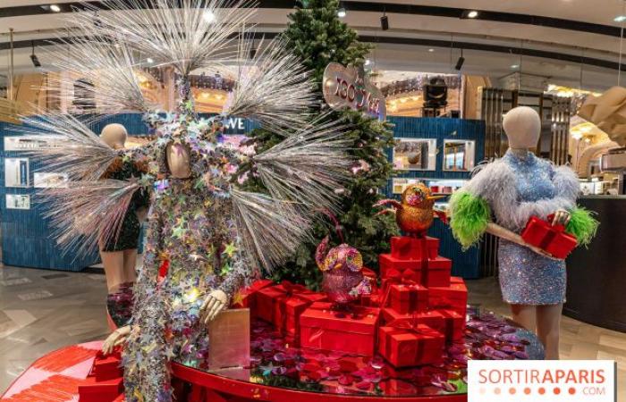 Inaugurazione delle vetrine e dell'albero di Natale delle Galeries Lafayette 2024 con Vianney in vetrina