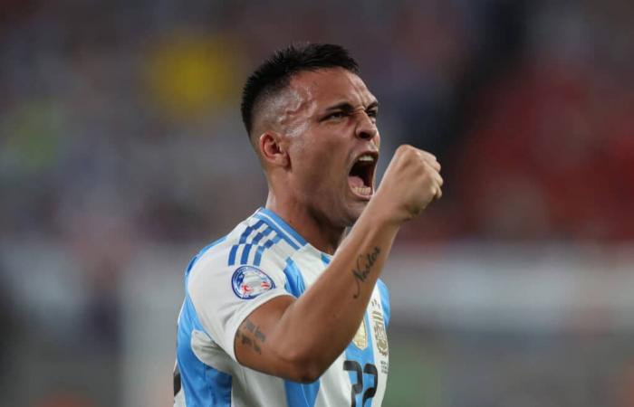 gol di Lautaro Martínez contro il Paraguay