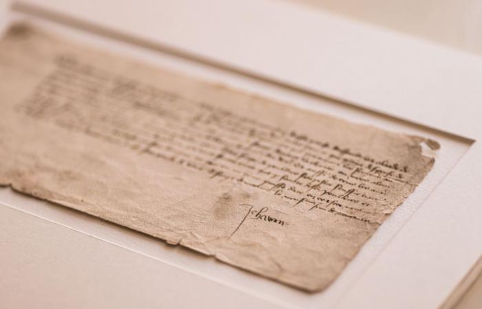 una lettera di Giovanna d'Arco prestata alla British Library