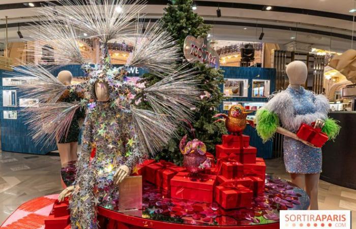 Inaugurazione delle vetrine e dell'albero di Natale delle Galeries Lafayette 2024 con Vianney in vetrina