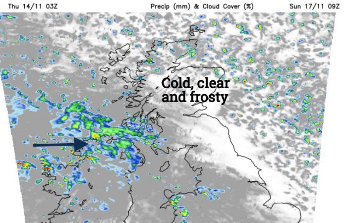 Dall’Artico arriva aria più fredda