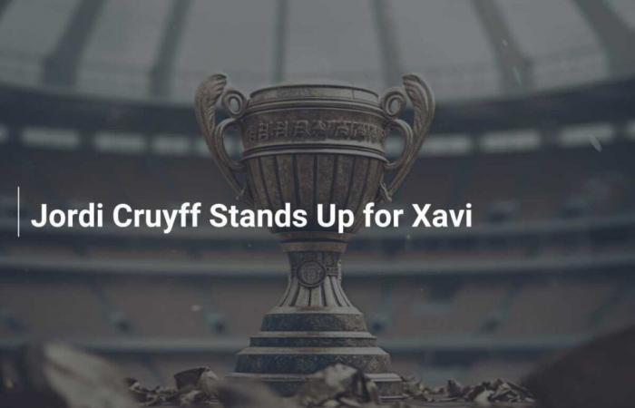 Jordi Cruyff difende Xavi