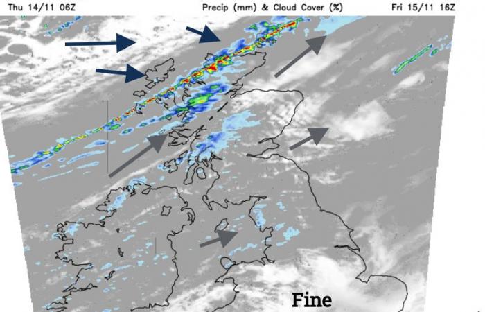 Dall’Artico arriva aria più fredda