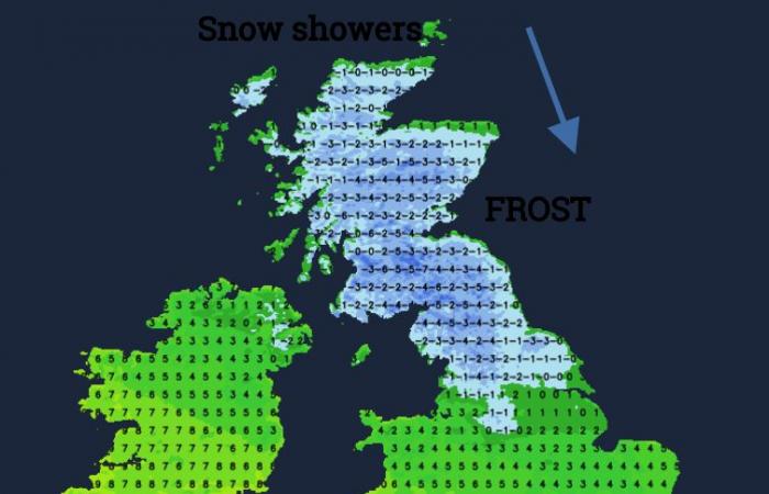 Dall’Artico arriva aria più fredda