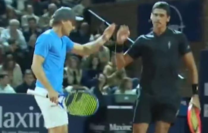 Bei tiri ma sconfitta secca… Diego Forlan ha giocato la sua prima partita da professionista nel tennis