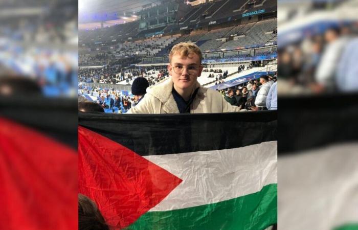 uno studente del Bordeaux brandisce una bandiera palestinese e viene escluso dallo stadio