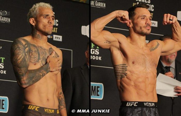 Video del peso di UFC 309: Charles Oliveira e Michael Chandler pronti per la rivincita