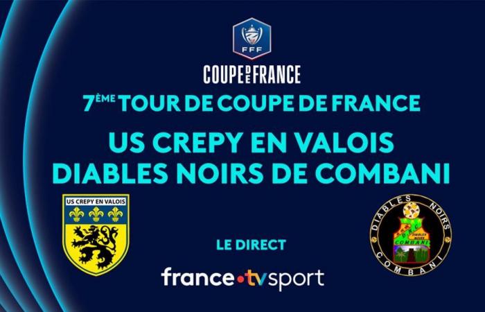 seguire l'incontro tra l'americano Crépy-en-Valois e i Diables Noirs de Combani