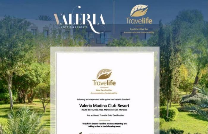 Valeria Dar Atlas Resort et Valeria Madina Club Resort certifiés Travelife Gold – premiumtravelnews