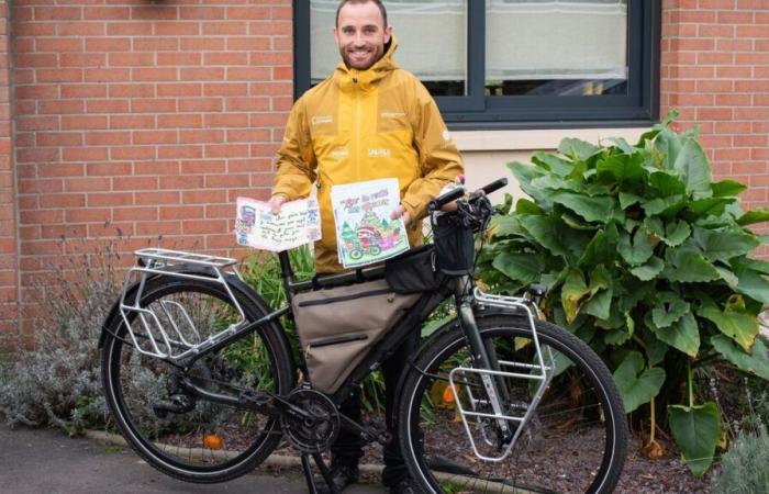 Nord: da Valenciennes, questo ciclista percorrerà 3000 km per consegnare 2000 letterine per bambini a Babbo Natale